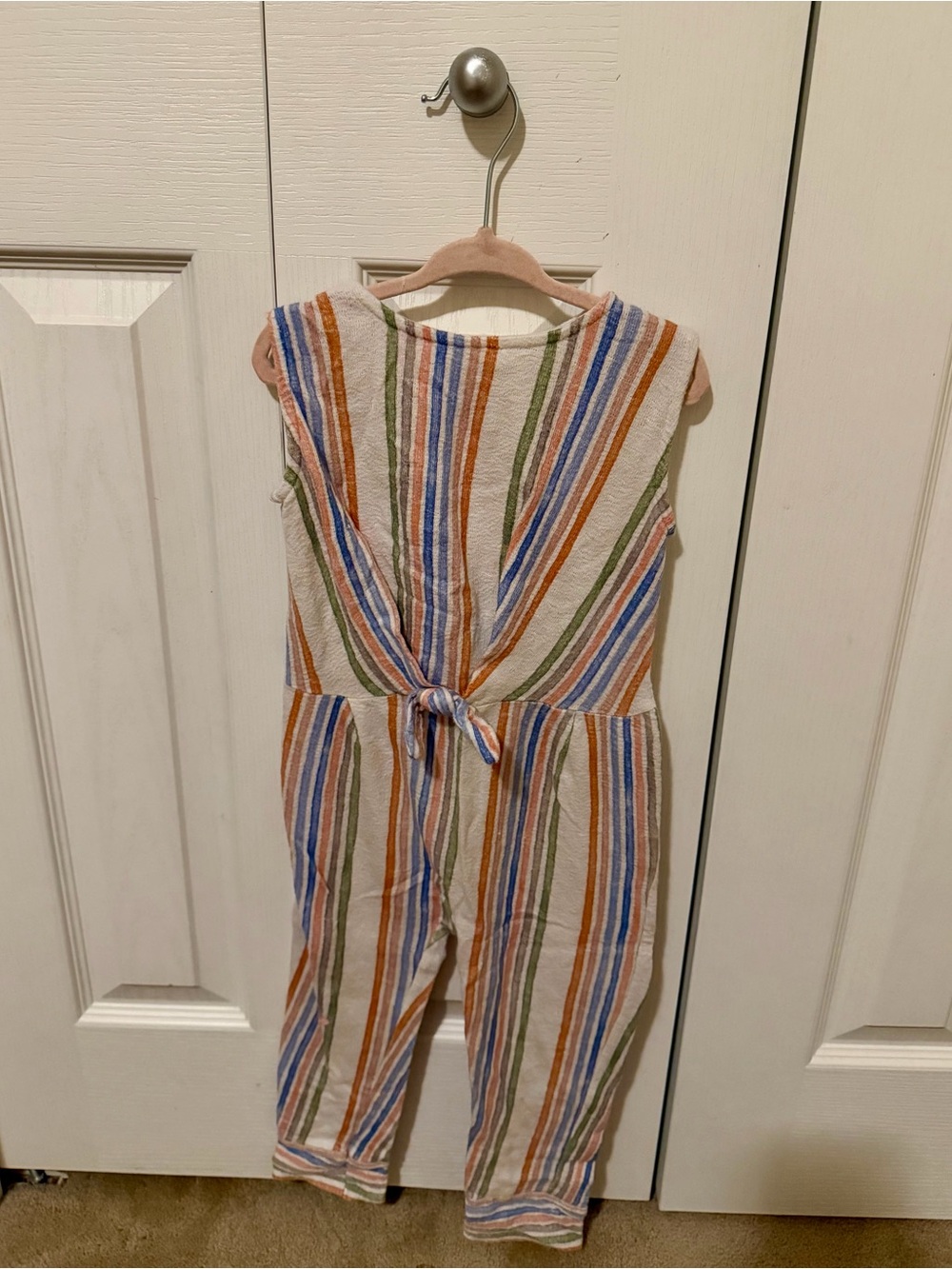 Zara Multicolor Striped Tie-Back Jumpsuit